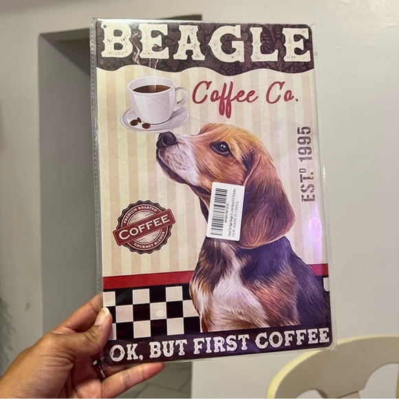 Beagle and Coffee - Dog and Coffee Canvas Wall decor - Picture 3 of 5